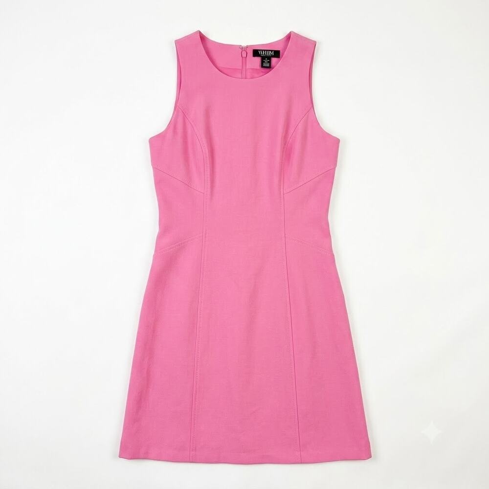 White House Black Market Pink Sleeveless Sheath Dress